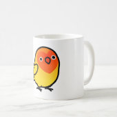 Lutino Lovebird van Chubby Fischer Koffiemok (Voorkant rechts)