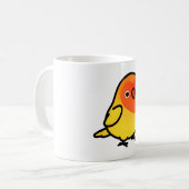 Lutino Lovebird van Chubby Fischer Koffiemok (Voorkant links)