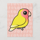 Lutino met zijdebaars Lovebird Briefkaart (Voorkant)