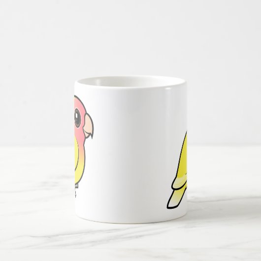 Lutino met zijdebaars Lovebird Magische Mok (Center)