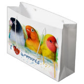 Lutino-papegaaien Groot Cadeauzakje (Voorkant Gekanteld)