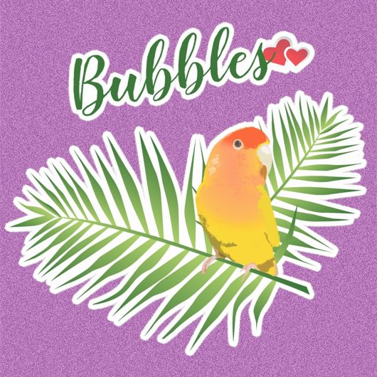 Lutino Peachfacing Lovebird Pet Bird Love Schattig Sticker