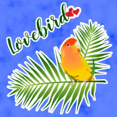 Lutino Peachfacing Lovebird Pet Bird Love Schattig Sticker