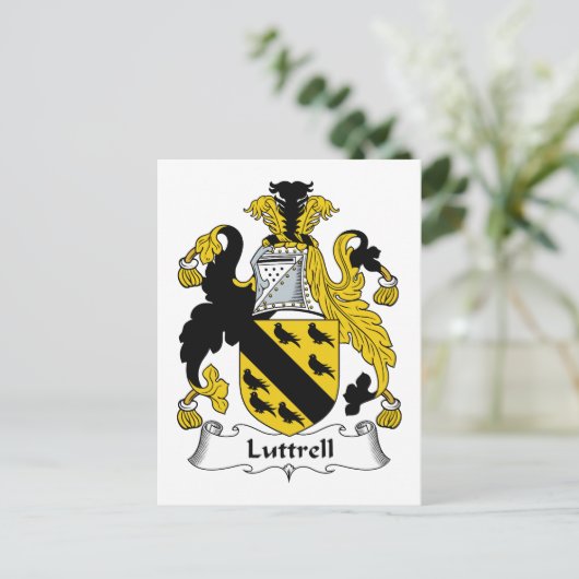 Luttrell Family Crest Briefkaart (Staand voorkant)