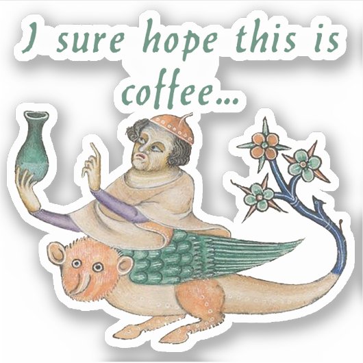 Luttrell Psalter "Coffee" Vinyl Stickers (Voorkant)