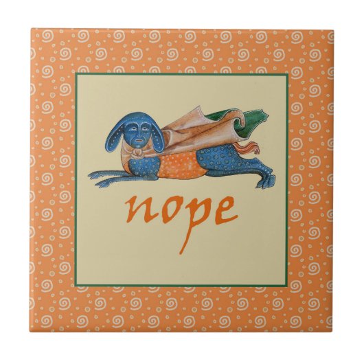 Luttrell Psalter Critter Keramische Tegel Tegeltje (Voorkant)