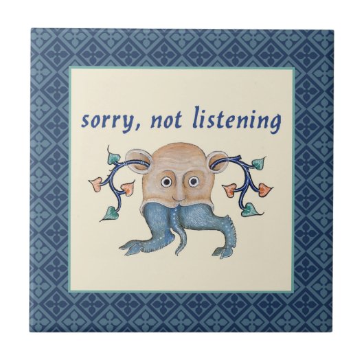 Luttrell Psalter Critter Keramische Tegel Tegeltje (Voorkant)