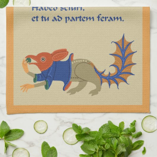 Luttrell Psalter "Eekhoorn" Keukenhanddoek (Gevouwen)