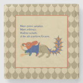 Luttrell Psalter Eekhoorn Stone Onderzetter (Voorkant)