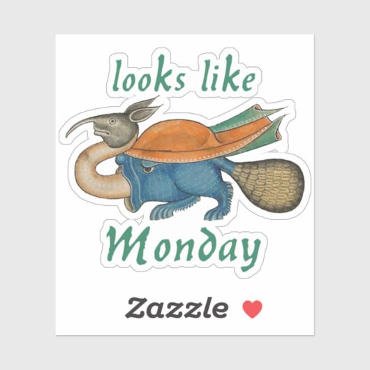 Luttrell Psalter Maandag Vinyl Sticker (Vel)