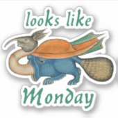 Luttrell Psalter Maandag Vinyl Sticker (Voorkant)