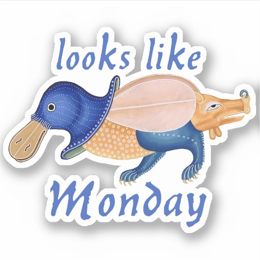 Luttrell Psalter Maandag Vinyl Sticker (Voorkant)