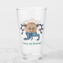 Luttrell Psalter "Niet Luisteren" Glas Tumbler