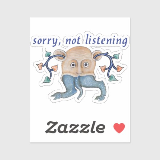 Luttrell Psalter "Niet Luisteren" Vinyl Sticker (Vel)