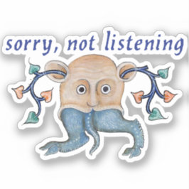 Luttrell Psalter "Niet Luisteren" Vinyl Sticker