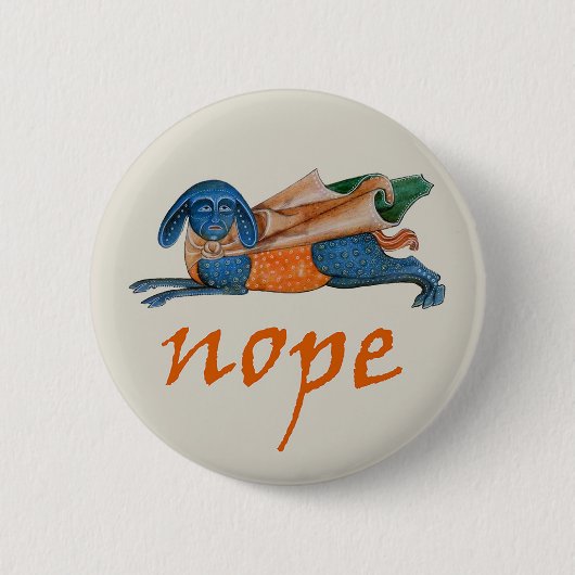 Luttrell Psalter "Nope" Ronde Button 5,7 Cm (Voorkant)