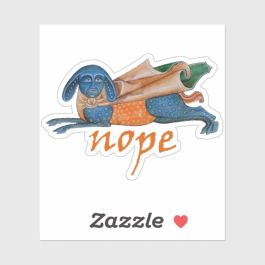 Luttrell Psalter "Nope" Vinyl Sticker (Vel)