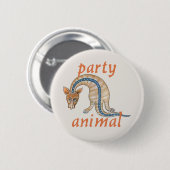 Luttrell Psalter "Party Animal" Ronde Button 5,7 Cm (Voorkant /achterkant)