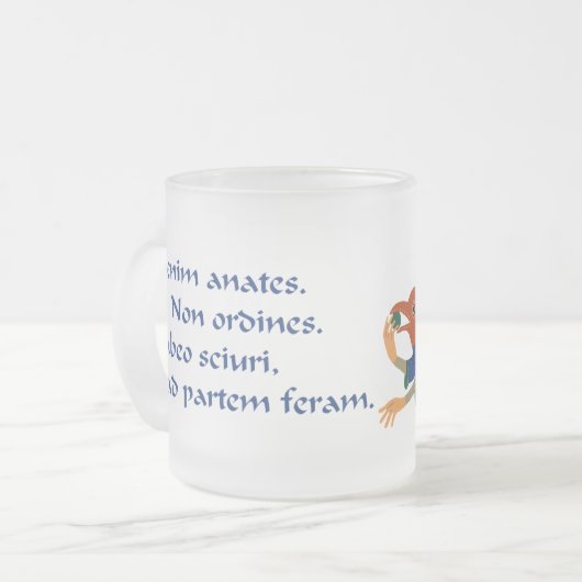 Luttrell Psalter "Squirrel" Matglas Koffiemok (Voorkant links)