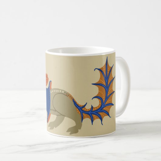 Luttrell Psalter Squirrel-Thing Coffee Mok (Voorkant rechts)