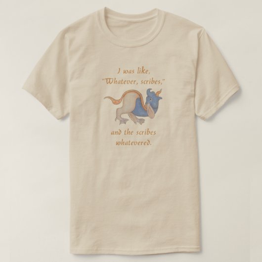 Luttrell Psalter "Wat dan ook, Schriftgeleerden... T-shirt (Design voorkant)