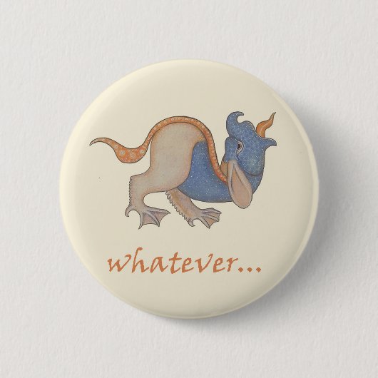 Luttrell Psalter "Wat..." Ronde Button 5,7 Cm (Voorkant)