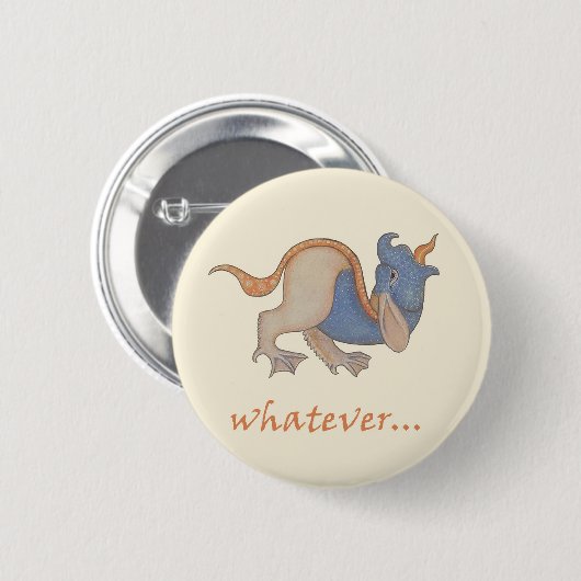 Luttrell Psalter "Wat..." Ronde Button 5,7 Cm (Voorkant /achterkant)