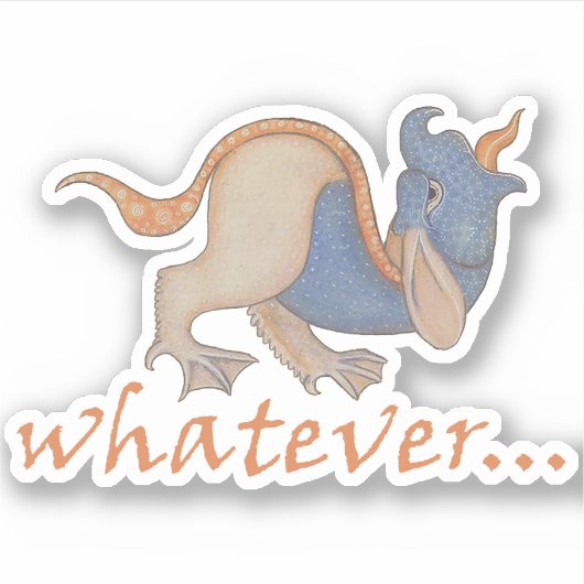 Luttrell Psalter "Whats" Vinyl Sticker (Voorkant)
