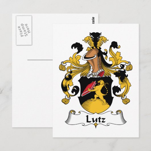 Lutz Family Crest Briefkaart (Voorkant / Achterkant)