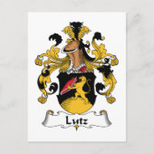 Lutz Family Crest Briefkaart (Voorkant)