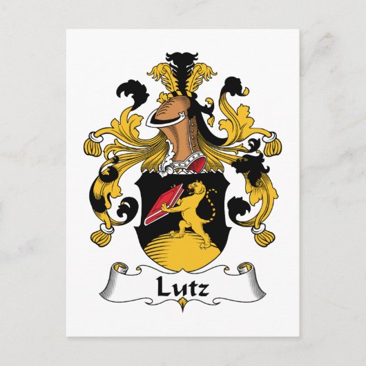 Lutz Family Crest Briefkaart (Voorkant)