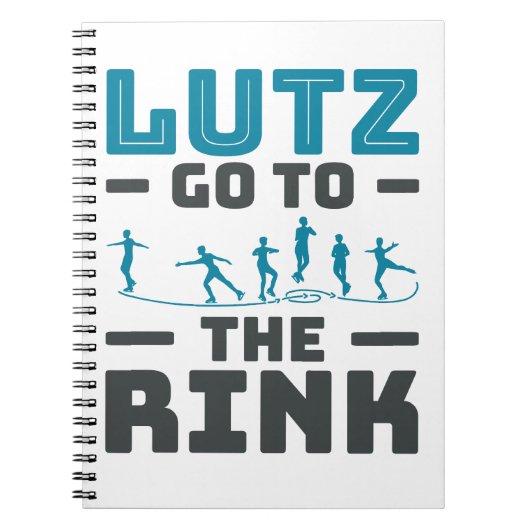 Lutz Ga naar de Rink Kunst Schaatsen Mannen Notitieboek (Voorkant)