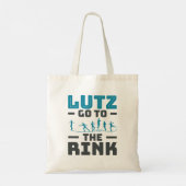 Lutz Ga naar de Rink Kunst Schaatsen Mannen Tote Bag (Achterkant)