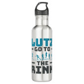 Lutz Ga naar de Rink Kunst Schaatsen Mannen Waterfles (Voorkant)