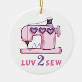 Luv 2 Sew Keramisch Ornament (Voorkant)