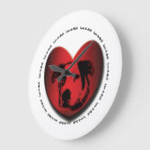 Luv-A-Bull American Bulldog Pit Bull Heart Grote Klok (Hoek)