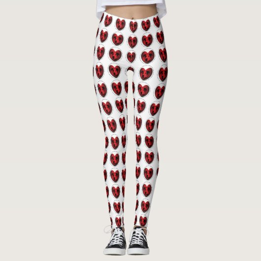 Luv-A-Bull American Bulldog Pit Bull Heart Leggings (Voorkant)