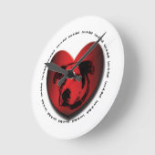 Luv-A-Bull American Bulldog Pit Bull Heart Ronde Klok (Hoek)