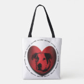 Luv-A-Bull American Bulldog Pit Bull Heart Tote Bag (Achterkant)