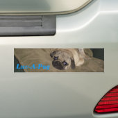 Luv-A-Pug Bumpersticker (Op auto)