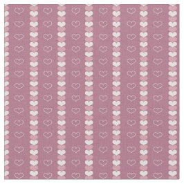 Luv aan Quilt (mauve harten) Katoen (56") Stof