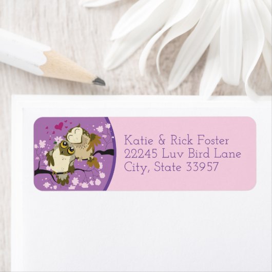 Luv Birds Owls Burbs of a Feather Forever Etiket (Insitu)