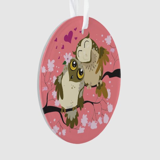 Luv Birds Round Ornament (voorkant)