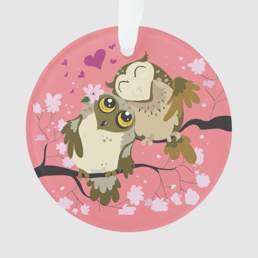 Luv Birds Round Ornament (voorkant)