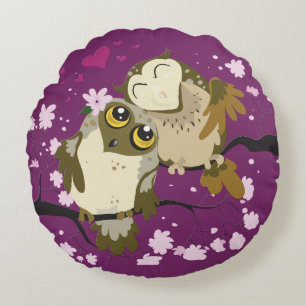 Luv Birds Round Pillow Rond Kussen