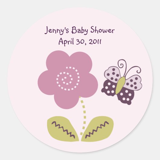 Luv Bug/Ladybug/Butterfly2 Sticker/Label/Seal Ronde Sticker (Voorkant)