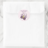 Luv Bug/Ladybug/Butterfly-sticker/Label/zegel Ronde Sticker (Tas)