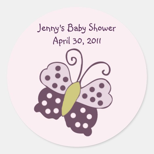 Luv Bug/Ladybug/Butterfly-sticker/Label/zegel Ronde Sticker (Voorkant)