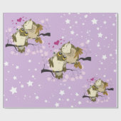 luv burd owls cadeaupapier (Vlak)