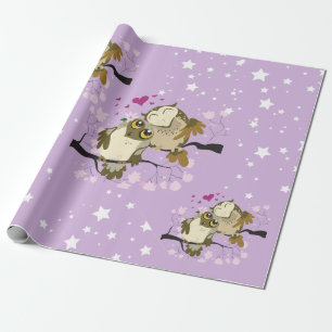 luv burd owls cadeaupapier